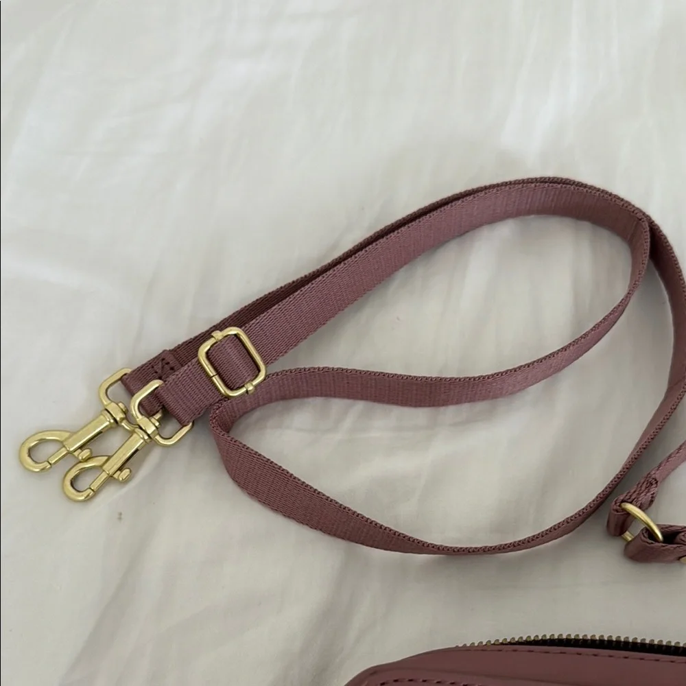 Skip hop Pink Crossbody Bag with Gold Hardware